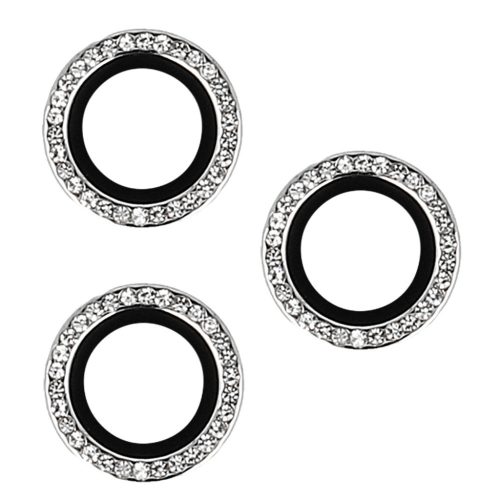iPhone 15/15 Plus Diamond kameralencsevédő üvegfólia ezüst-5900217018070 9 kép