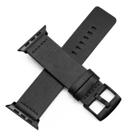 Apple Watch (38/40/41/42 mm) TRPH bőr óraszíj fekete- 1 kép