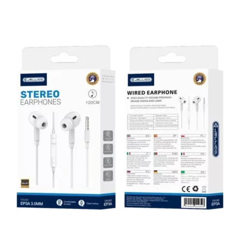Jellico EP3A 3.5mm jack vezetékes fülhallgató mikrofonnal-6974929202828 1 kép