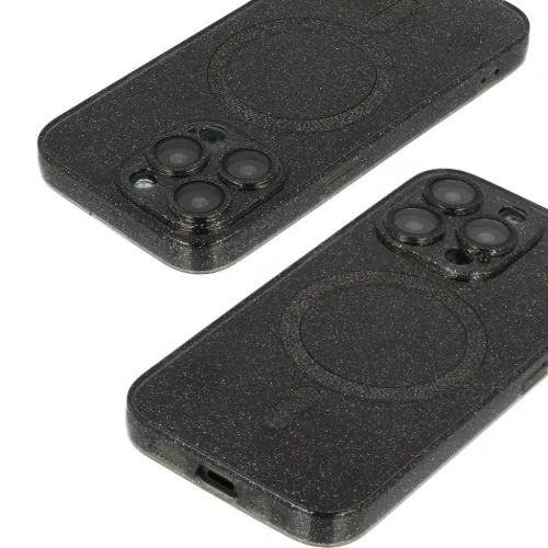 iPhone 13 Pro Max Glitter MagSafe tok fekete áttetsző-5900217125686 4 kép