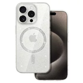 iPhone 15 Pro Glitter MagSafe tok átlátszó