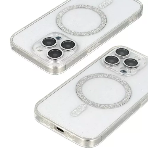 iPhone 15 Pro Glitter MagSafe tok átlátszó-5900217128328 3 kép