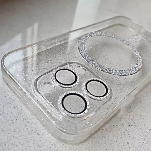 iPhone 15 Pro Glitter MagSafe tok átlátszó-5900217128328 5 kép