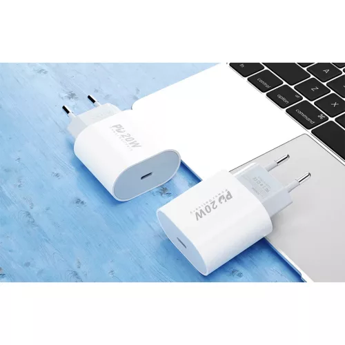 Foneng EU39 hálózati töltő adapter USB-C PD 3.0 20W + USB-C - USB--6970462517429 3 kép