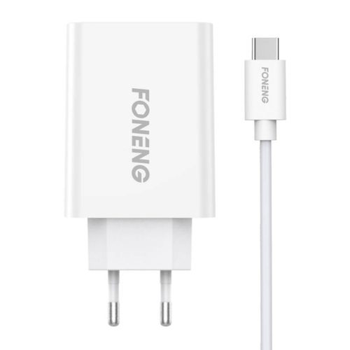 Foneng EU43 hálózati töltő adapter + USB-A - USB-C kábel-6970462518006 1 kép