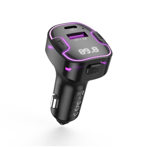 Bluetooth 5.3 FM Transmitter XO adó BCC12 MP3 autós töltő 3,1A fek-6920680850105 6 kép