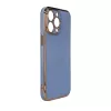 Samsung Galaxy A12 5G Lighting Color gél tok arany kerettel kék-9145576252956 7 kép