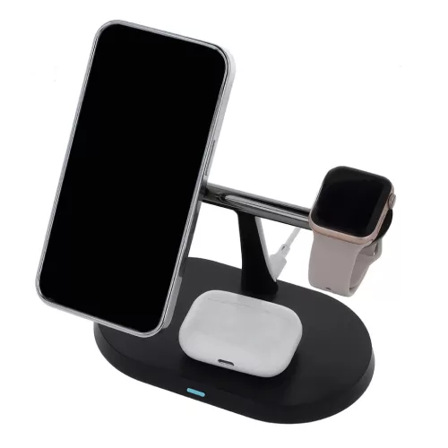 3 az 1-ben vezeték nélküli töltőállomás 15W fekete (magsafe, ap-5900495619464 10 kép