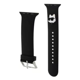    Apple Watch 42/44/45/49 mm Karl Lagerfeld Choupette Head NFT fekete óraszíj