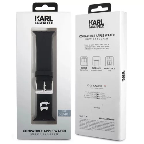 Apple Watch 42/44/45/49 mm Karl Lagerfeld Choupette Head NFT óraszíj-3666339190125 3 kép