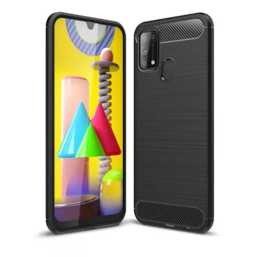 Samsung Galaxy M31 Nexeri Carbon Armored tok fekete-5903396058639 2 kép
