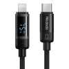 Mcdodo CA-5210 USB-C - Lightning kábel 36W, 1.2m kijelzővel (fekete)-6921002652100 2 kép