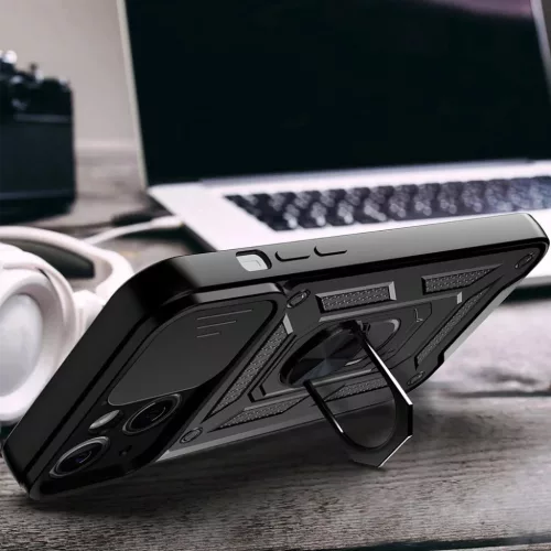 Samsung Galaxy A35 Slide Camera Armor tok kihajtható támasszal feket-5900217169949 2 kép