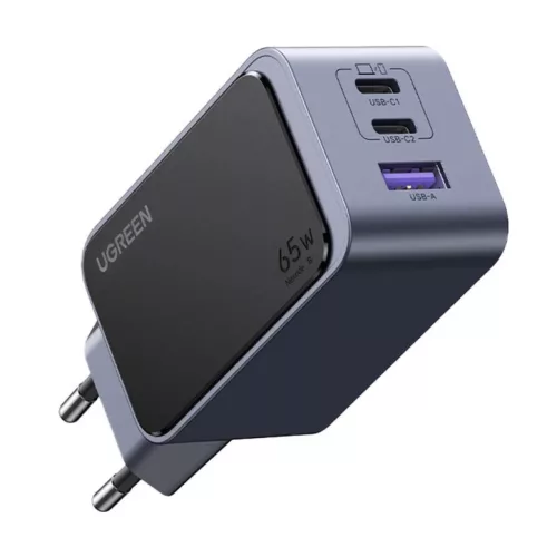 Ugreen Nexode Air 65W hálózati töltő adapter 1x USB-A + 2x USB-C (-6941876230426 5 kép
