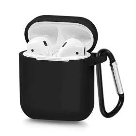 Airpods 1/2 ultravékony szilikon tok fekete-5900217315087 1 kép