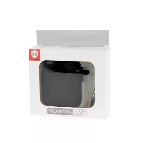 Airpods 1/2 ultravékony szilikon tok fekete-5900217315087 5 kép