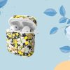 Kingxbar arany márvány mintás AirPods 1/2 tok-6959003548108 6 kép