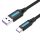 Vention COZBC 5A 0.25m USB-A - USB-C kábel fekete-6922794749344 1 kép