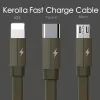 Remax Kerolla 3in1 töltő kábel Micro USB/ Type-C/ Lightning kék-6954851293125 2 kép