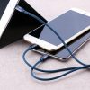 Remax Kerolla 3in1 töltő kábel Micro USB/ Type-C/ Lightning kék-6954851293125 3 kép
