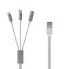 Remax Kerolla 3in1 töltő kábel Micro USB/ Type-C/ Lightning fehér-6954851293118 1 kép