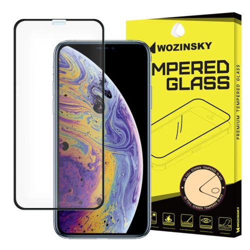 iPhone 11 PRO/XS/X Wozinsky 9H kijelzővédő üvegfólia fekete-7426825353764 1 kép