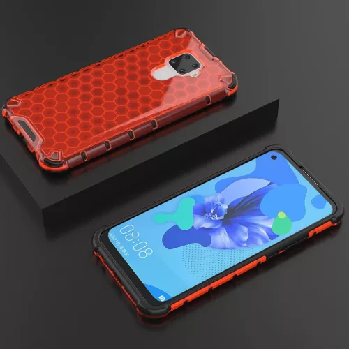 Honeycomb armor TPU tok Huawei Mate 30 Lite piros-7426825375278 8 kép