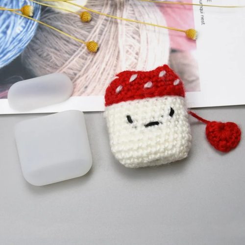 Airpods 1/2 ultravékony szilikon tok gyapjú gomba mintás burkolatta-7426825374523 1 kép