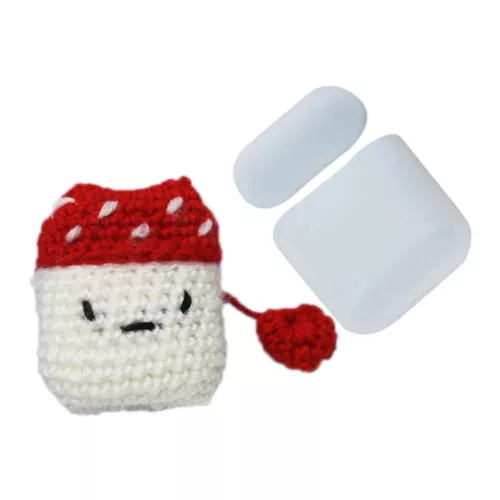 Airpods 1/2 ultravékony szilikon tok gyapjú gomba mintás burkolatta-7426825374523 8 kép