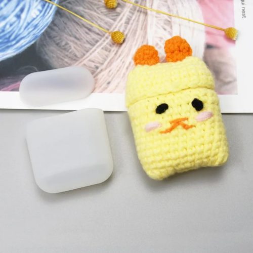 Airpods 1/2 ultravékony szilikon tok gyapjú csibe mintás burkolatta-7426825374561 1 kép