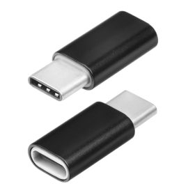 Micros USB - Type-C átalakító adapter fekete-5901737312075 1 kép