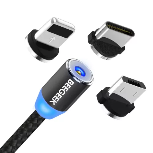 BeeGeek AUTM-1M USB/USB-C kábel 1m fekete USB - Type-C(USB-C) töltő-0000000009072 4 kép