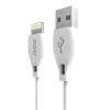 Dudao USB/ Lightning adat és töltőkábel 2.1A 2m fehér-6970379611494 1 kép