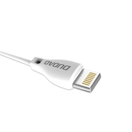 Dudao USB/ Lightning adat és töltőkábel 2.1A 2m fehér-6970379611494 2 kép
