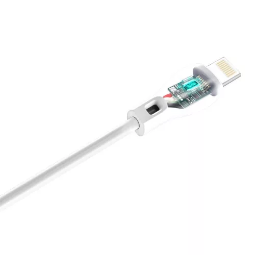 Dudao USB/ Lightning adat és töltőkábel 2.1A 2m fehér-6970379611494 3 kép