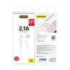Dudao USB/ Lightning adat és töltőkábel 2.1A 2m fehér-6970379611494 4 kép