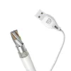 Dudao USB/ Lightning adat és töltőkábel 2.1A 2m fehér-6970379611494 9 kép