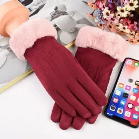 Univerzális érintőkijelző érzékeny téli kesztyű pink-7426825376015 1 kép