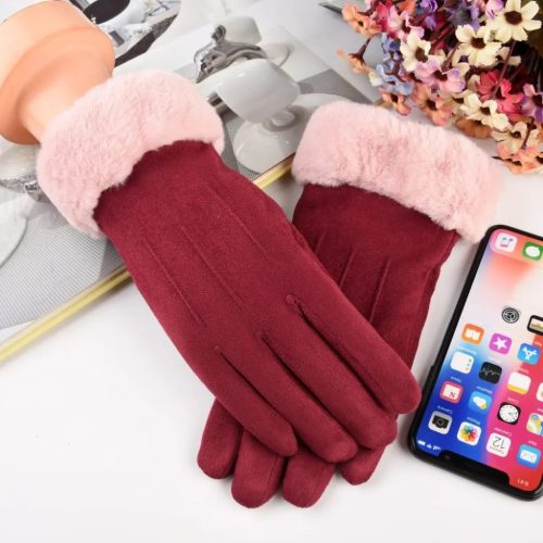 Univerzális érintőkijelző érzékeny téli kesztyű pink-7426825376015 1 kép