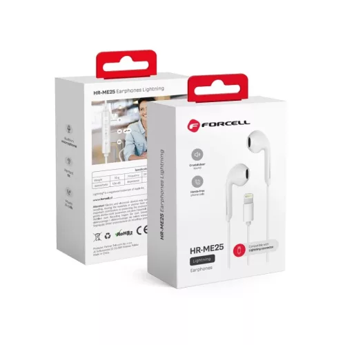 Forcell sztereó fülhallgató Apple iPhone Lightning 8-pin ÚJ DOBOZ -5903396150838 2 kép