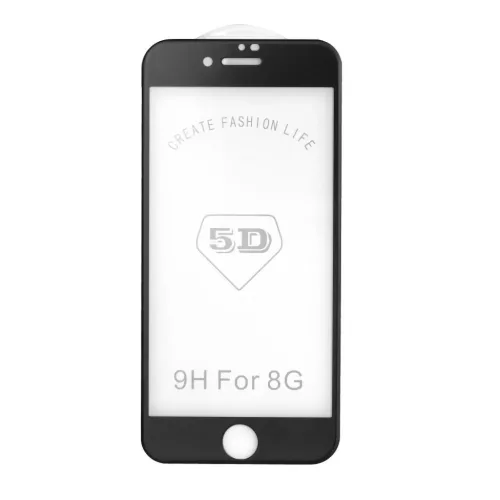 5D Full Glue Edzett Üveg - iPhone X / XS / 11 Pro (MATT) fekete üveg-5903396143397 3 kép