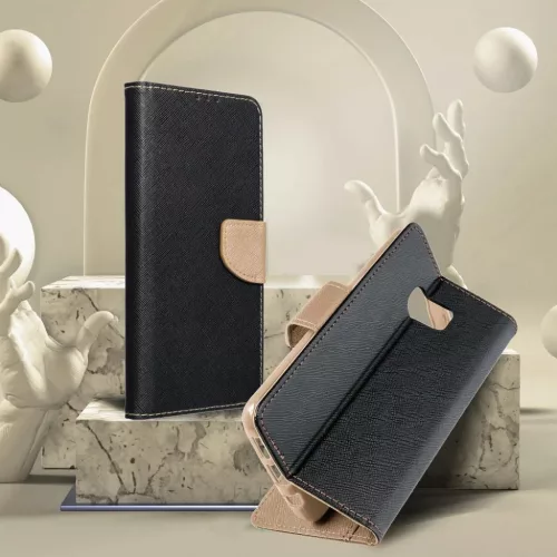 FANCY fliptok Samsung Galaxy A55 5G fekete / arany tok-5903396257094 3 kép