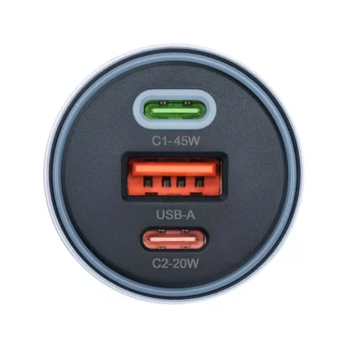 FORCELL F-ENERGY Alu autós töltő 2 x Type C + USB A PD QC4.0 SFC 2.-5903396275739 7 kép