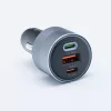 FORCELL F-ENERGY Alu autós töltő 2 x Type C + USB A PD QC4.0 SFC 2.-5903396275739 8 kép