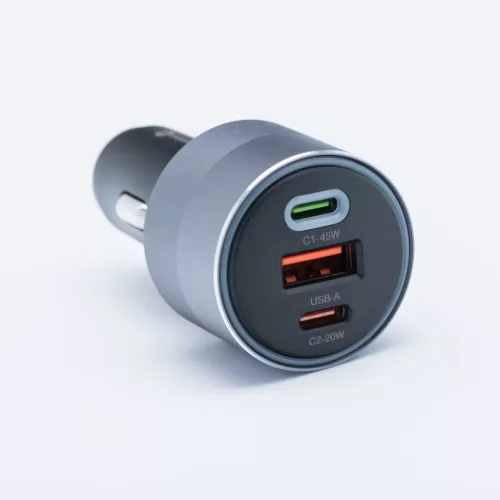 FORCELL F-ENERGY Alu autós töltő 2 x Type C + USB A PD QC4.0 SFC 2.-5903396275739 8 kép