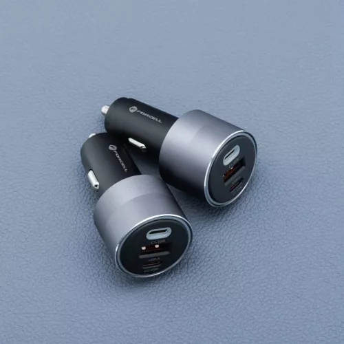 FORCELL F-ENERGY Alu autós töltő 2 x Type C + USB A PD QC4.0 SFC 2.-5903396275739 10 kép