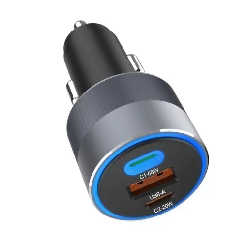 FORCELL F-ENERGY Alu autós töltő 2 x Type C + USB A PD QC4.0 SFC2.0-5903396275746 4 kép