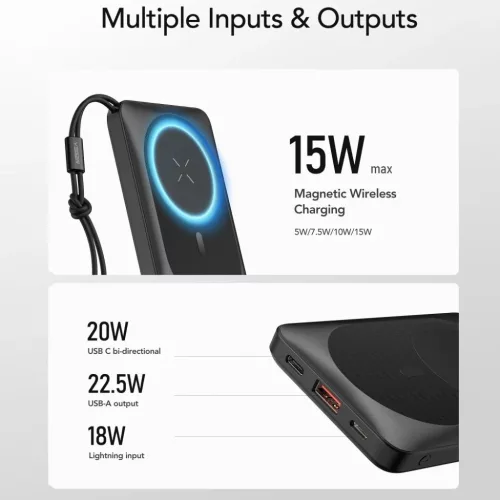 VEGER powerbank 10 000 mAh vezeték nélküli töltéssel MagSafe komp-6970453555225 4 kép