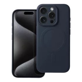   SILICONE MAG COVER tok kompatibilis MagSafe technológiával az iPHONE 15 Pro-hoz kék titán színben