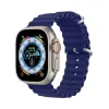 DUX DUCIS Ocean Wave szilikon szíj Apple Watch 42 / 44 / 45 mm kék-6934913033937 2 kép